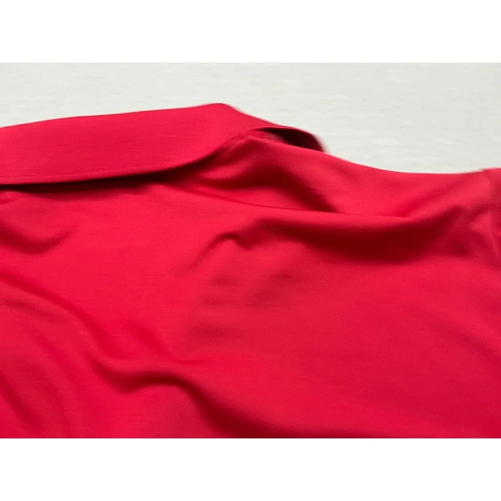Adidas Vintage Polo Shirt Red Short Sleeve‎ Performance Golf Mens XL Z72993